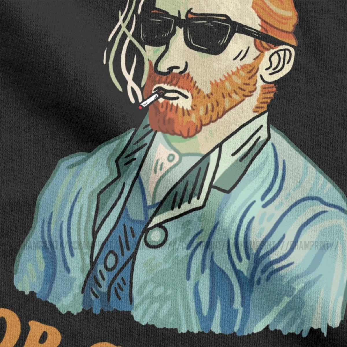 Мужские футболки Gogh Hard Or Home Забавные с Винсентом Ван Гогом из чистого хлопка