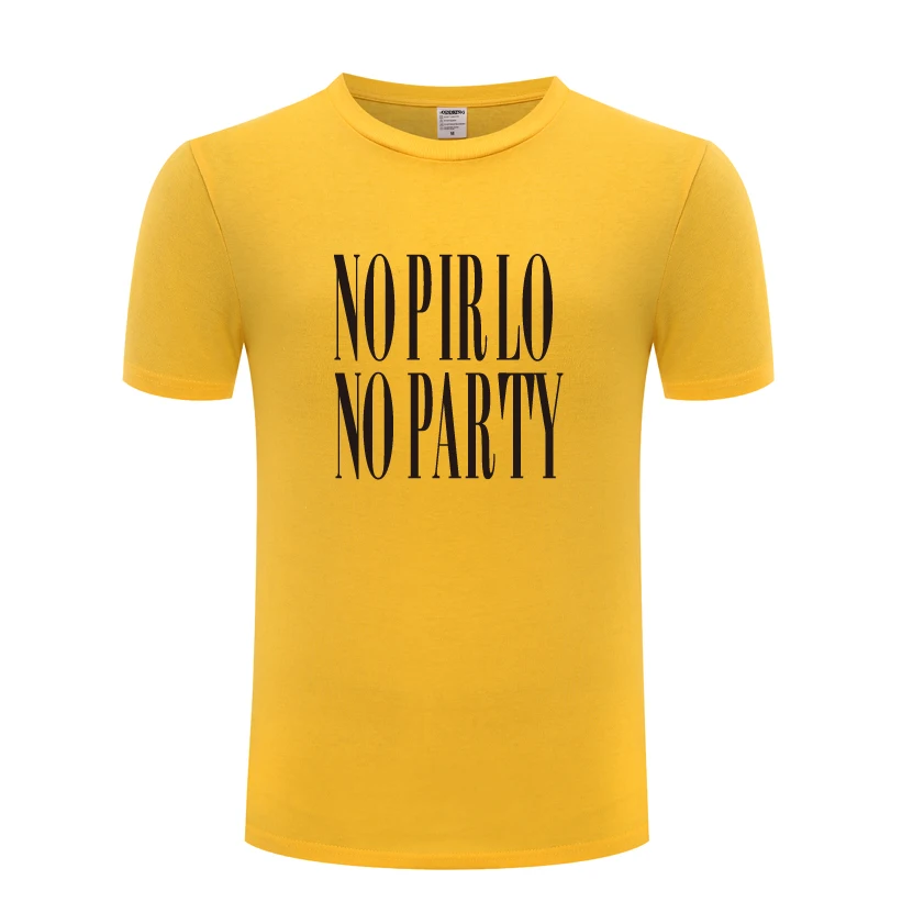 Футболка мужская с надписью NO PIRLO тенниска без вечевечерние повседневная майка