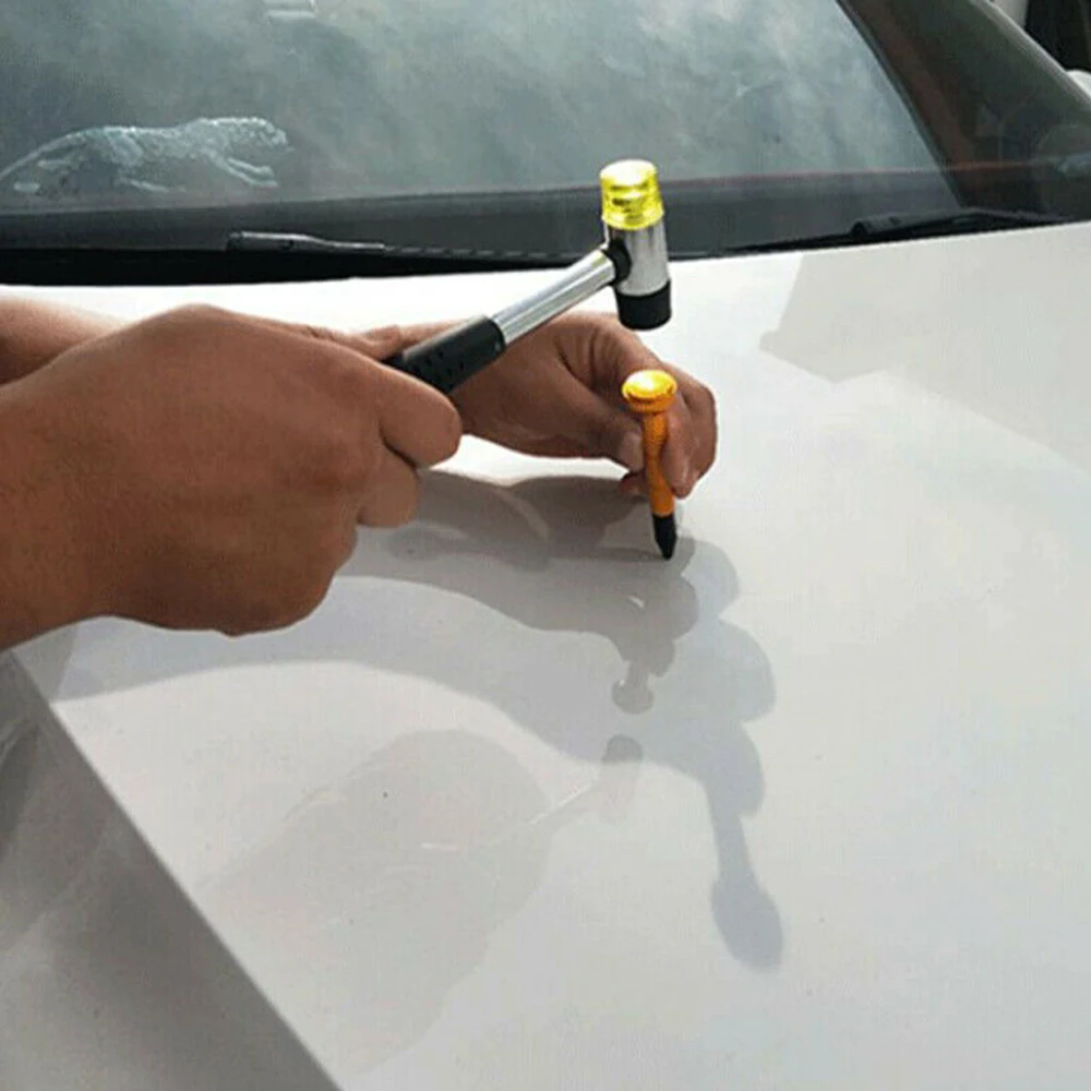 

Dent Removal Kit Rubber Hammer 9 Heads Tap Down Repairing Pen Paintless Dent Repair Tools for Car Motorcycles Accessories
