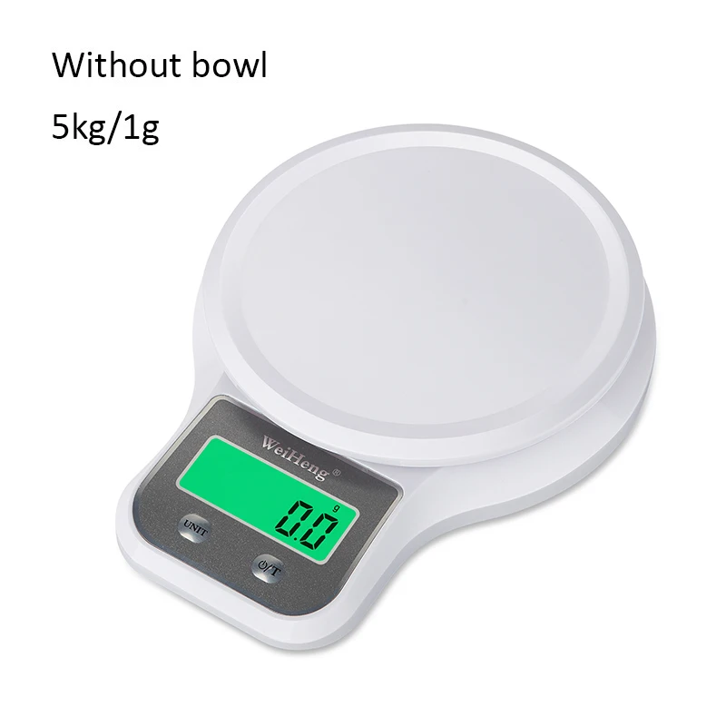 5kg-1g white Nobowl Принимает массу весом до 5 кг/1 г кг/3 кг/0,1g Кухня цифровой шкалой Еда электронные весы зеленый Подсветка Многофункциональные кухонные весы для выпечка Чай - Цвет: 5kg-1g white Nobowl