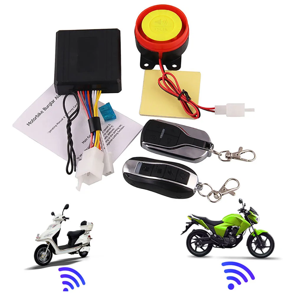 Сигнализация на мотоцикл Moto Alarm 125db. Сигнализация для мотоцикла motorbike Burglar Alarm. Сигнализация для велосипеда с пультом, черный 3264155. Сигнализация для велосипедов. Безопасный мопед