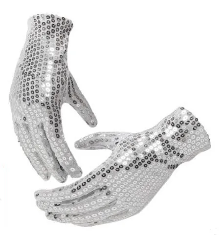 Sliver gloves Классический маскарадный костюм Майкла Джексона для мальчиков на Хэллоуин, год, маскарадный костюм Билли, Джинсовые Костюмы суперзвезды для сцены - Цвет: Sliver gloves