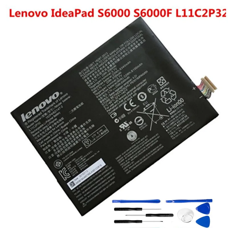 Оригинальный аккумулятор для ноутбука Lenovo IdeaTab S6000 Idea Tab S600H B6000-F Bateria L11C2P32 23Wh 6340 мА