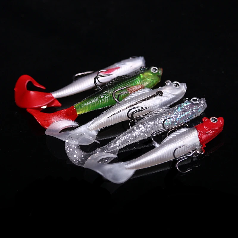 5 шт./лот рыболовные приманки с объемными глазами свинцовая мягкая рыболовная