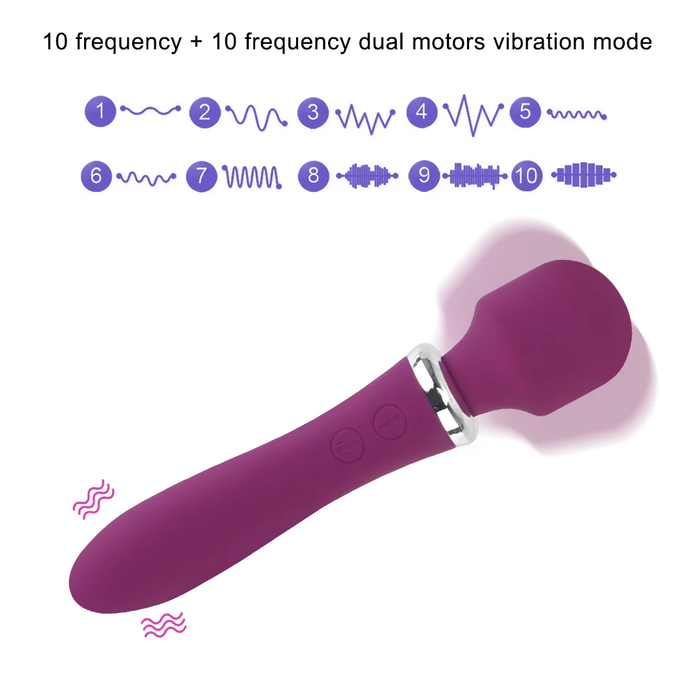 Huge Magic Massager Dual Motors AV Vibrator for Woman G-Spot Clit Vibrating Stimulator Adult Sex Toys Female Masturbator | Красота и
