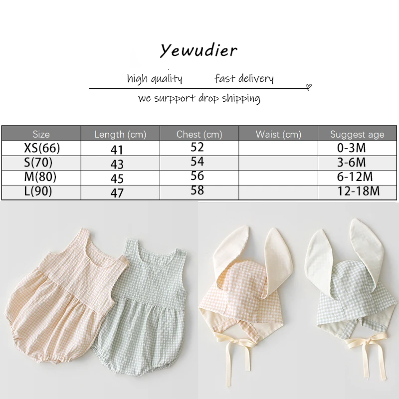 Новый детский костюм в клетку Милая хлопковая одежда с рисунком кролика для