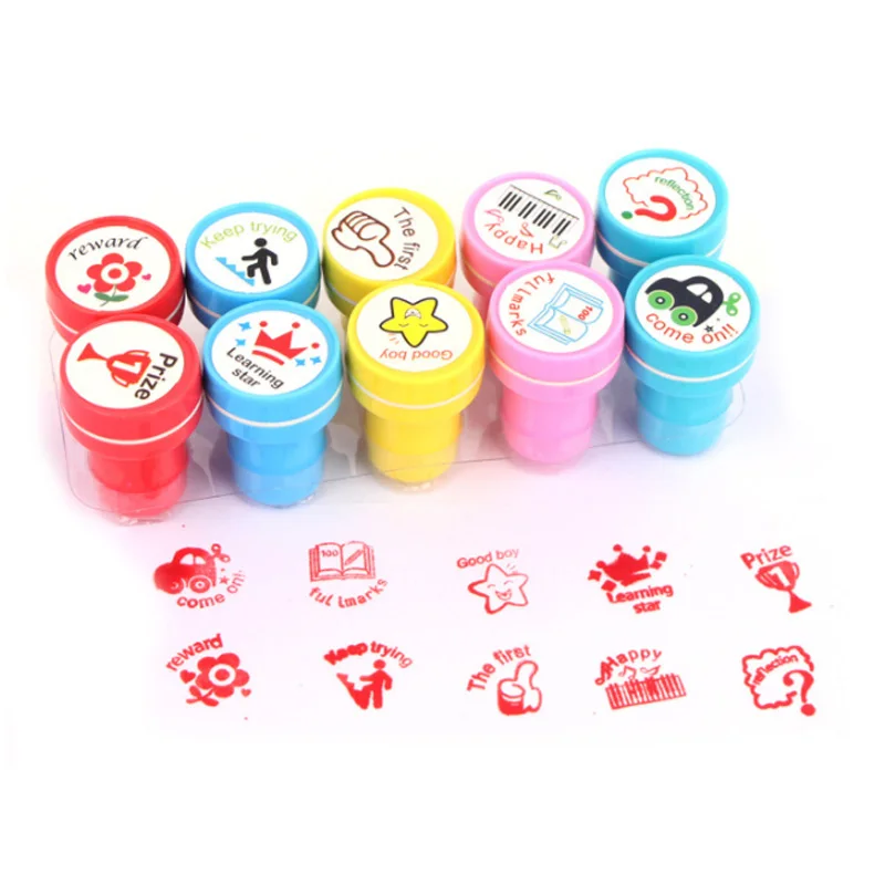 Детский сад Детские награды мультяшный смайлик 1 10 цифровые маленькие уплотнения