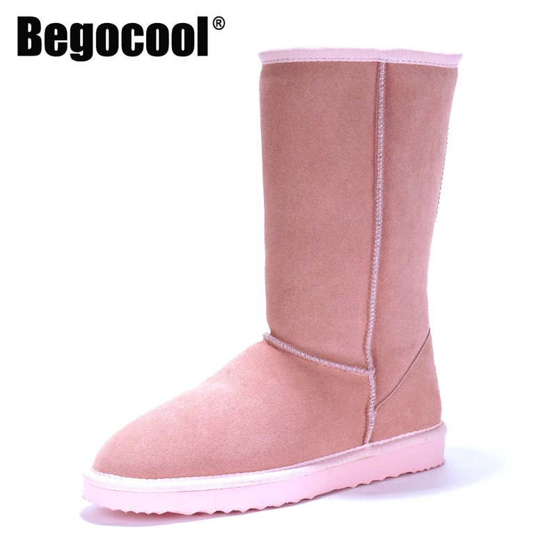 Begocool women snow boots designer genuine cow suede australia warm winter woman shoes botas pink cheap | Обувь