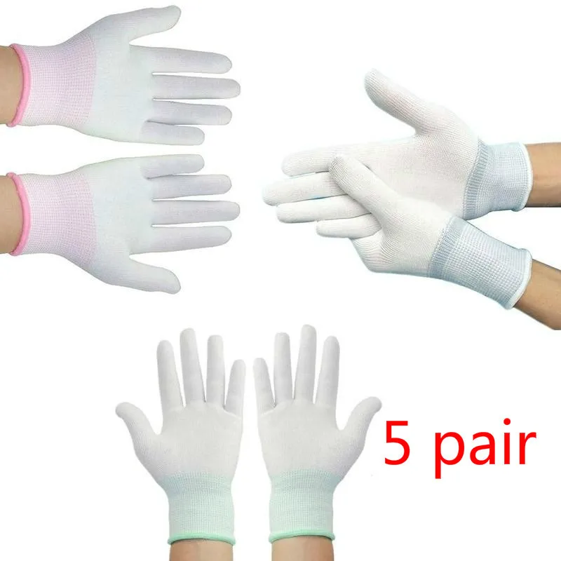 Рабочие перчатки с антистатическим покрытием для пальцев 5 пар|Защитные