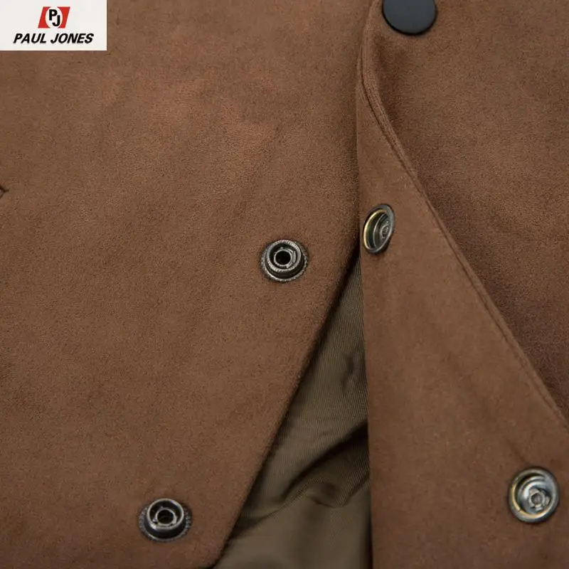 Мужской жилет из искусственной замши PAUL JONES повседневный в западном стиле с v