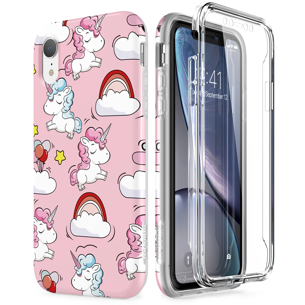 2 в 1 мраморный чехол для iPhone 11 Pro Max силиконовый мягкий TPU 360 полная защита от ударов крышка XR Xs прозрачная.