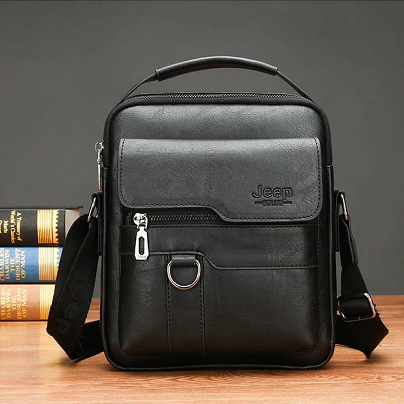 2020 New Brand PU Leather men's Crossbody bag Vintage man Messenger Bags Small Shoulder bag for male Casual handbag