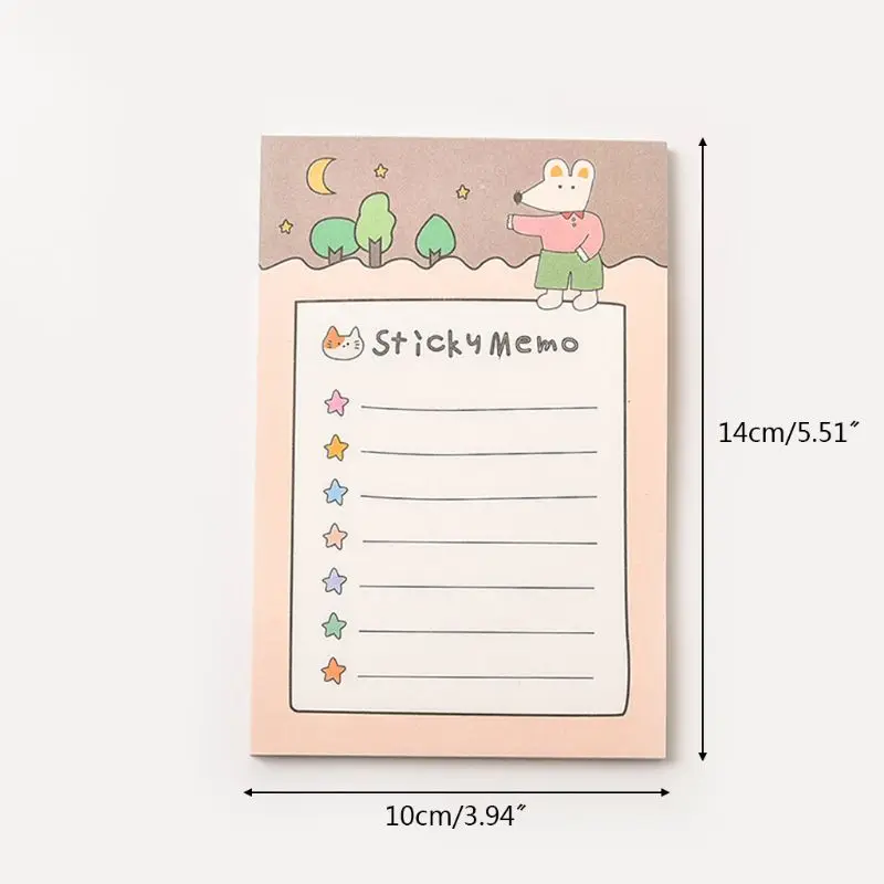 

12pcs Kawaii Cartoon Memo Pad N Times Sticky Notes Notebook Label To Do List Cute Memo Paper School Supplies Stationary C26