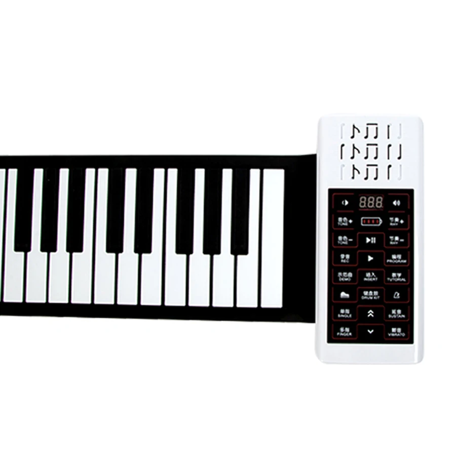 Soft Hand Rolled Piano 88 Keys Thickening Folding Portable Piano Electronic Keyboard Multifunctional Instrumente Entertainment