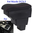 Подлокотник для mazda 2018, для mazda 2 skyфитнес версия cx3, аксессуары для хранения автомобиля, зарядка с USB