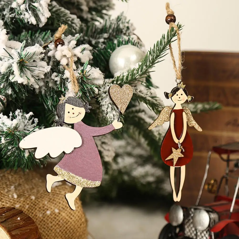 

1 шт., деревянные подвесные 3d-подвески для украшения ёлки