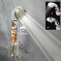 bathroom mineral balls filter shower head high pressure saving water tourmaline hand rainfall shower head for bath