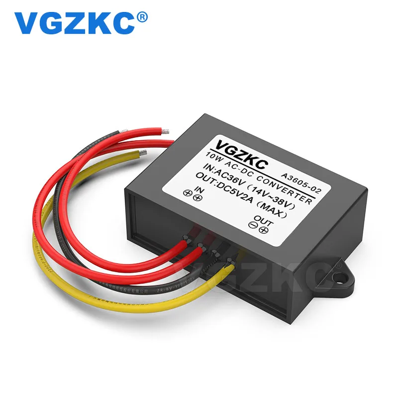 

2A AC Transformer Output Power Converter 36V to 5V AC DC Power Converter 14-38V to 5V DC Variable Voltage Module