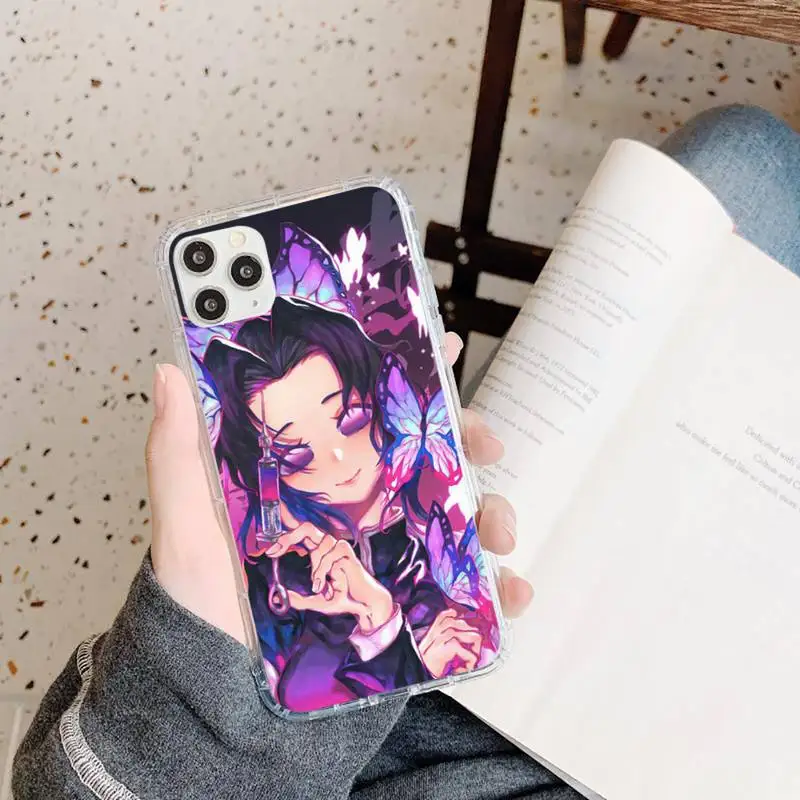 

Demon Slayer cartoon anime Phone Case Transparent for iPhone 11 12 mini pro XS MAX 8 7 6 6S Plus X 5S SE 2020 XR