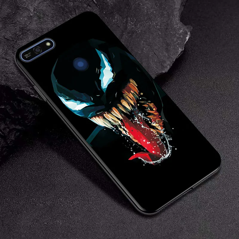 TPUBLK524 Черный чехол ТПУ чехол для huawei Honor 7A Pro милый чехол Venom для huawei Honor 7C 8C 8X 8A 7S 7X чехол s на Y5 Prime бампер - Цвет: TPUBLK524