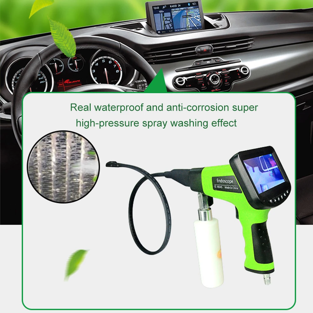 

LED Lights Bentable Hose Adjustable Inspection Borescope Washer Car Air Conditioner Cleaner Visual Detachable Endoscope Camera