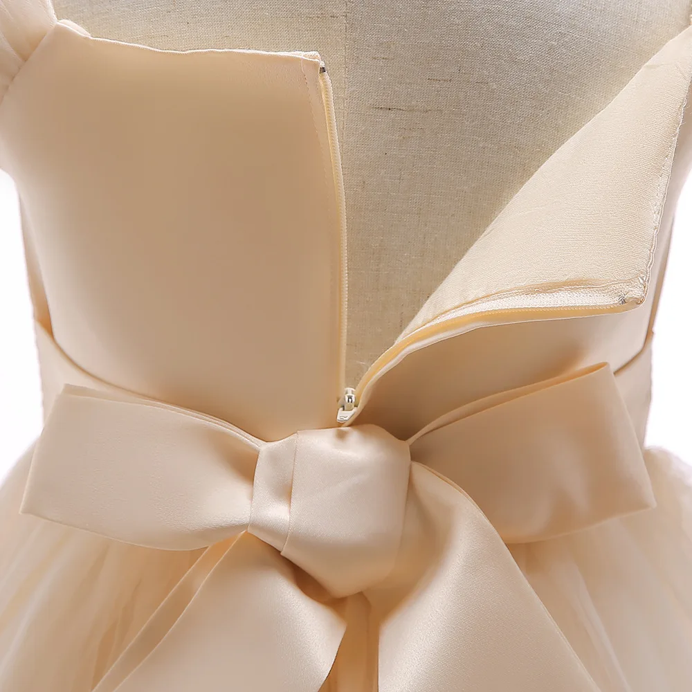 Классическое синее красное шампанское Коралловое Цветочное платье для девочек