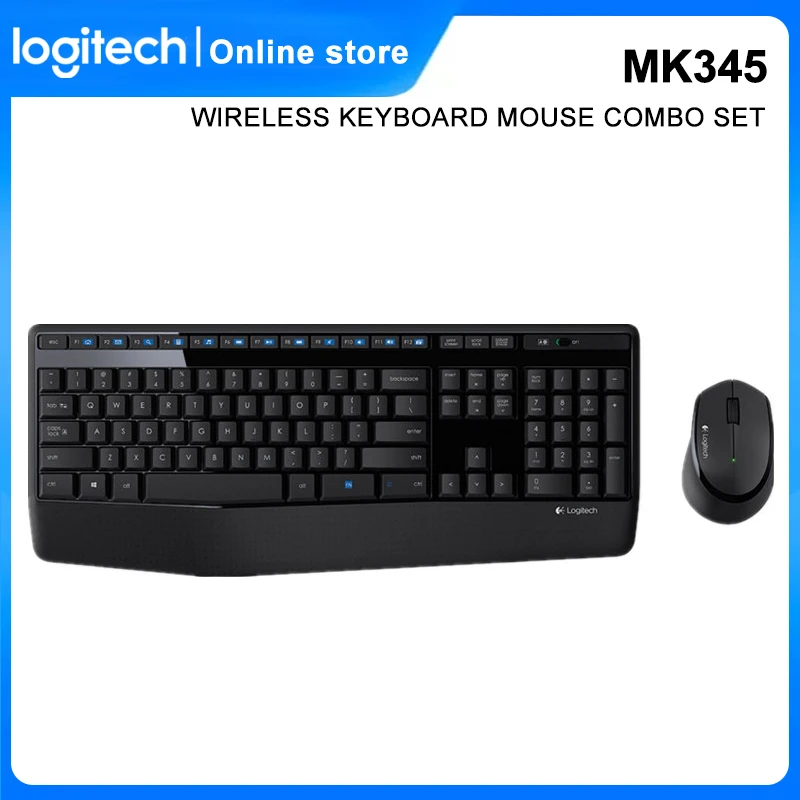 Logitech MK345 беспроводная клавиатура Мышь комбо для портативных ПК оптическая