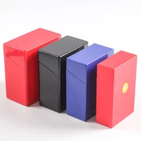1pc random color top flip press open plastic cigarette case 2025304050pcs capacity sticks lighter storage box holder