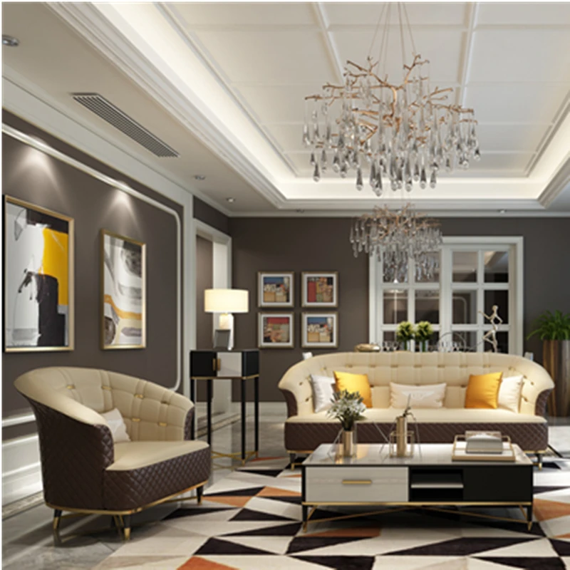 Современные квартиры гостиной отдыха простой скандинавском стиле двухместный 1 +