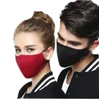 Корейская хлопковая противопылевая маска для рта, модель Kpop, с углеродным фильтром, противотуманная гриппа PM2.5, черная маска на рот