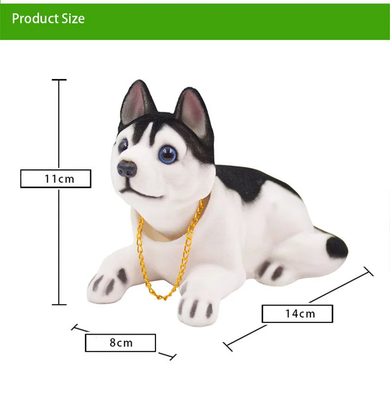 

Doll Nodding Dog Shaking Head Resin Simulation Car Dog Toy Dashboard Decoration Car Ornament Cute Car Accessories Girls Women