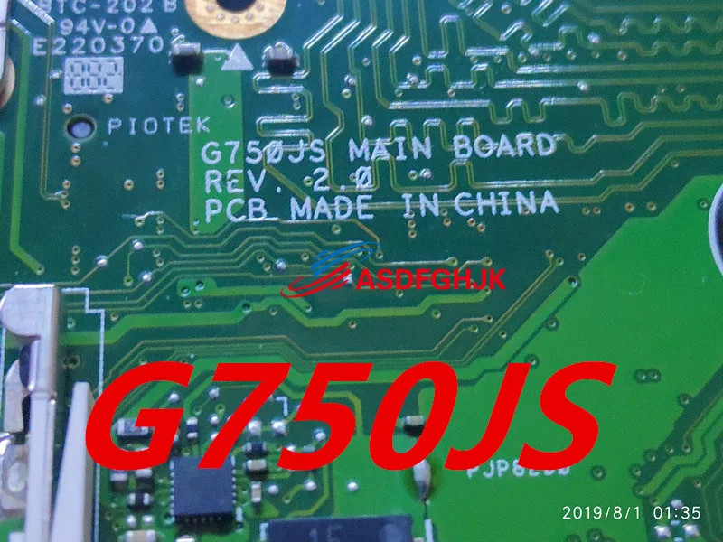 G750JW 2D i7 4700HQ для ASUS G750J G750JH G750JX G750JM G750JS материнская плата ноутбука с CPU Test work