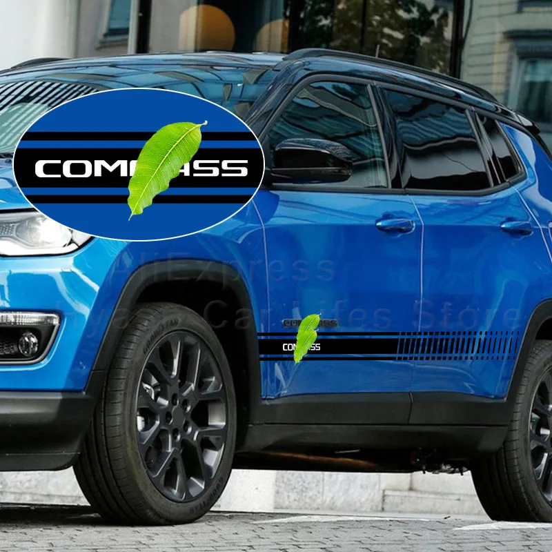 

2 шт., автомобильные виниловые наклейки для JEEP Compass
