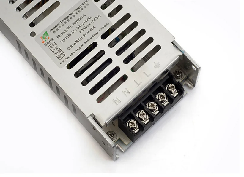 Лучшая цена 220v-5v60a300w импульсного источника питания г-энергии питания meanwell chuanglian 5V 40A видео стена светодиодный матричный дисплей