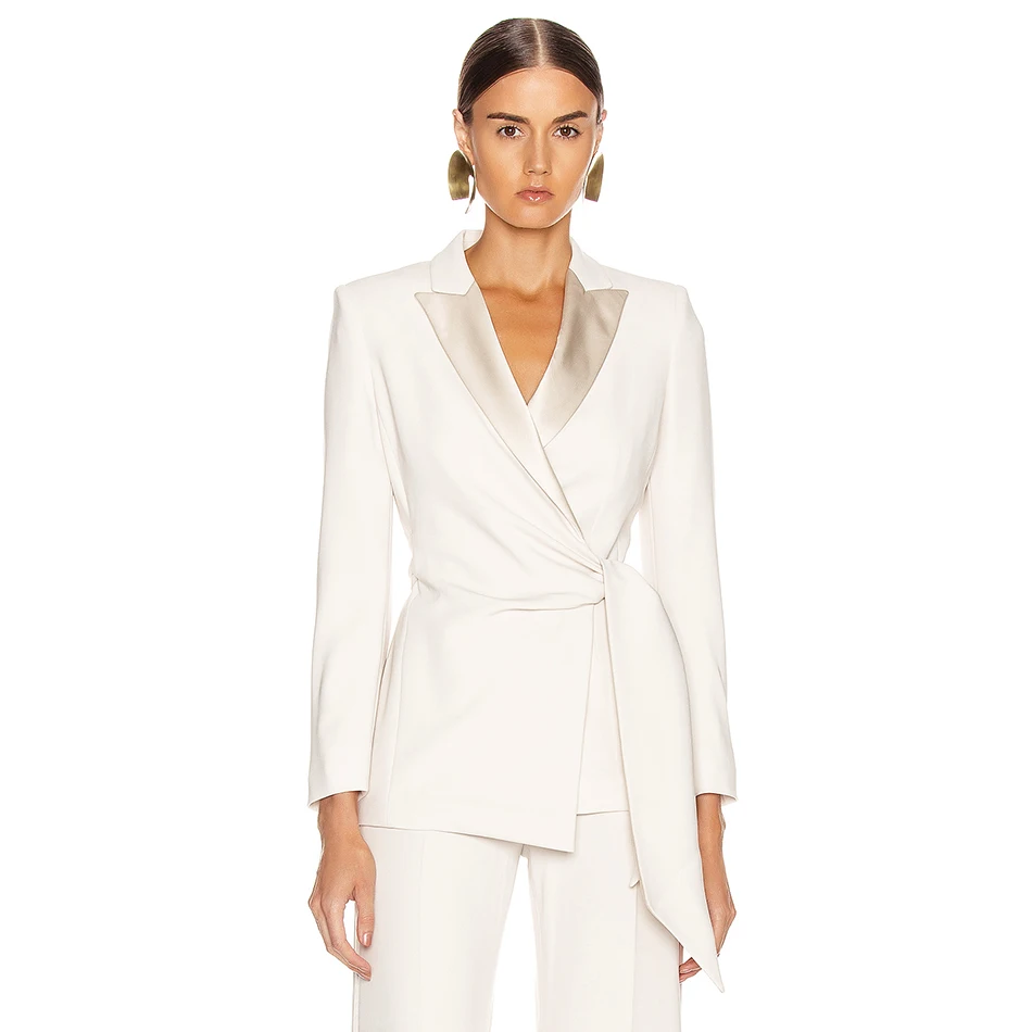 Весна 2020 новый женский офисный костюм Длинный топ и штаны два предмета в