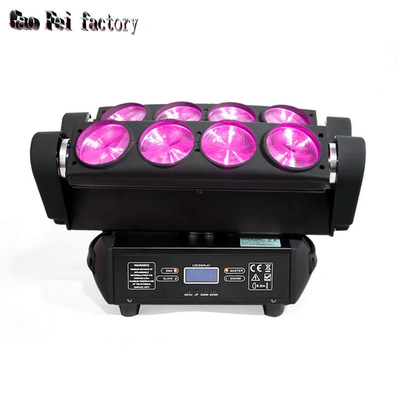 Светодиодный светильник с движущейся головкой 8X12W Rgbw светодиодный сценический ing