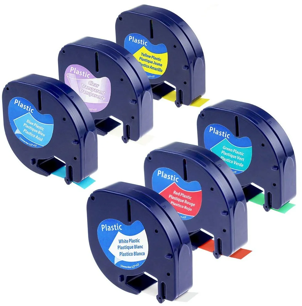 Greateam 91330 12267 91200 91201 12 мм черный на прозрачной для DYMO LetraTag пластиковая лента LT91201 91203 производитель Этикеток DYMO для LT-100H