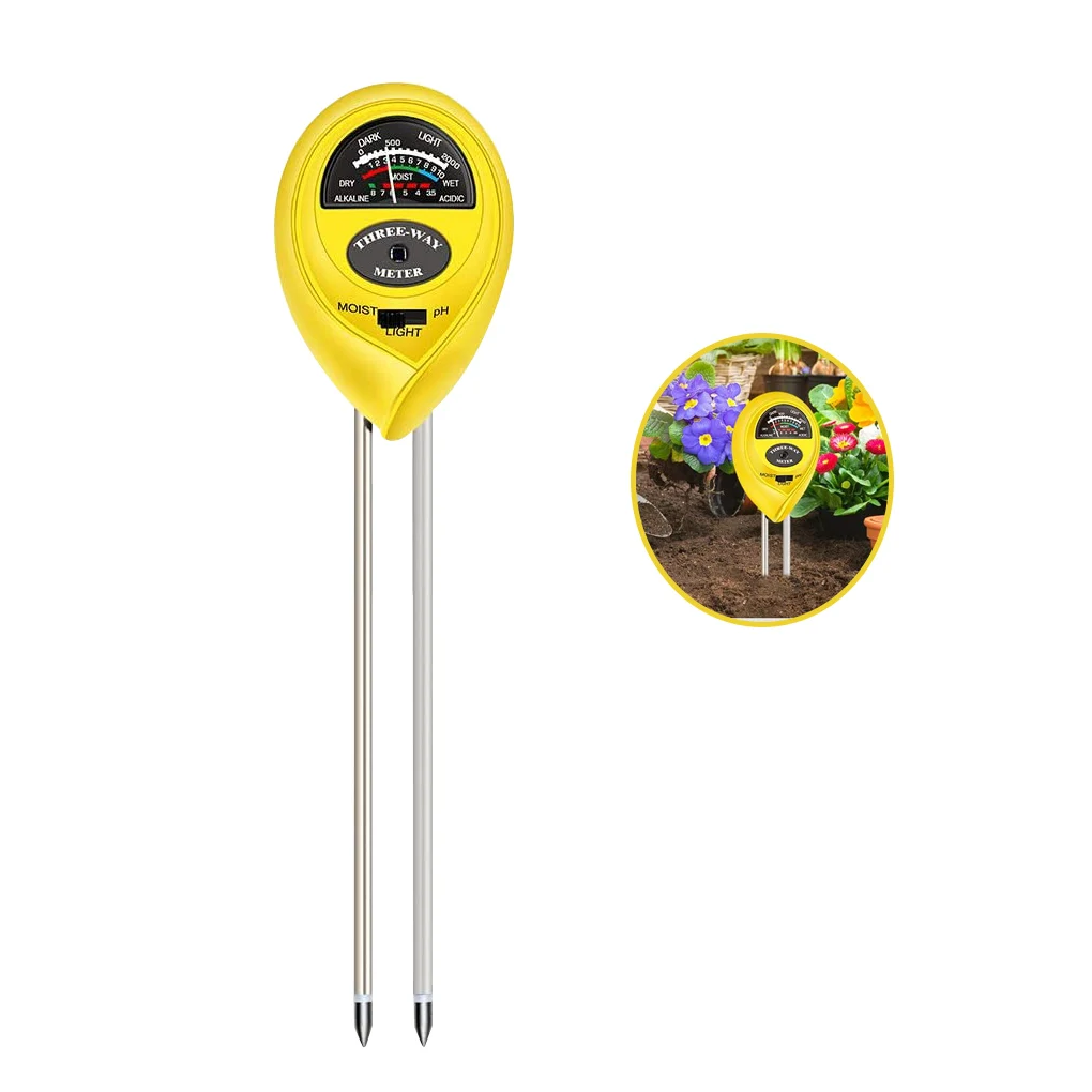 3 в 1 испытательный прибор для почвы водный рН-светильник измеритель влажности