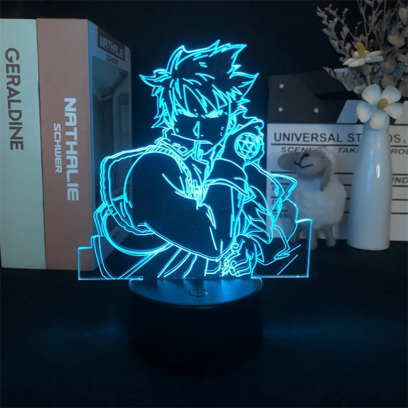 

Цельнометаллический алхимик Эдвард Элрик 3D ночной Светильник будильник базовый 7 цветов Ночной Светильник проектор доставка японского ани...