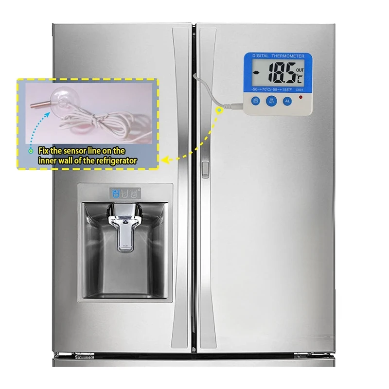 Холодильник Морозильник Термометр с Светодиодный индикатор цифровой термометр
