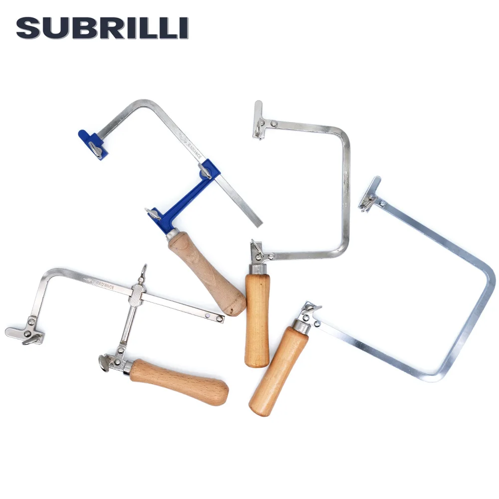 SUBRILLI Steel Frame Coping Saw Handle Adjustable Frame Sawb