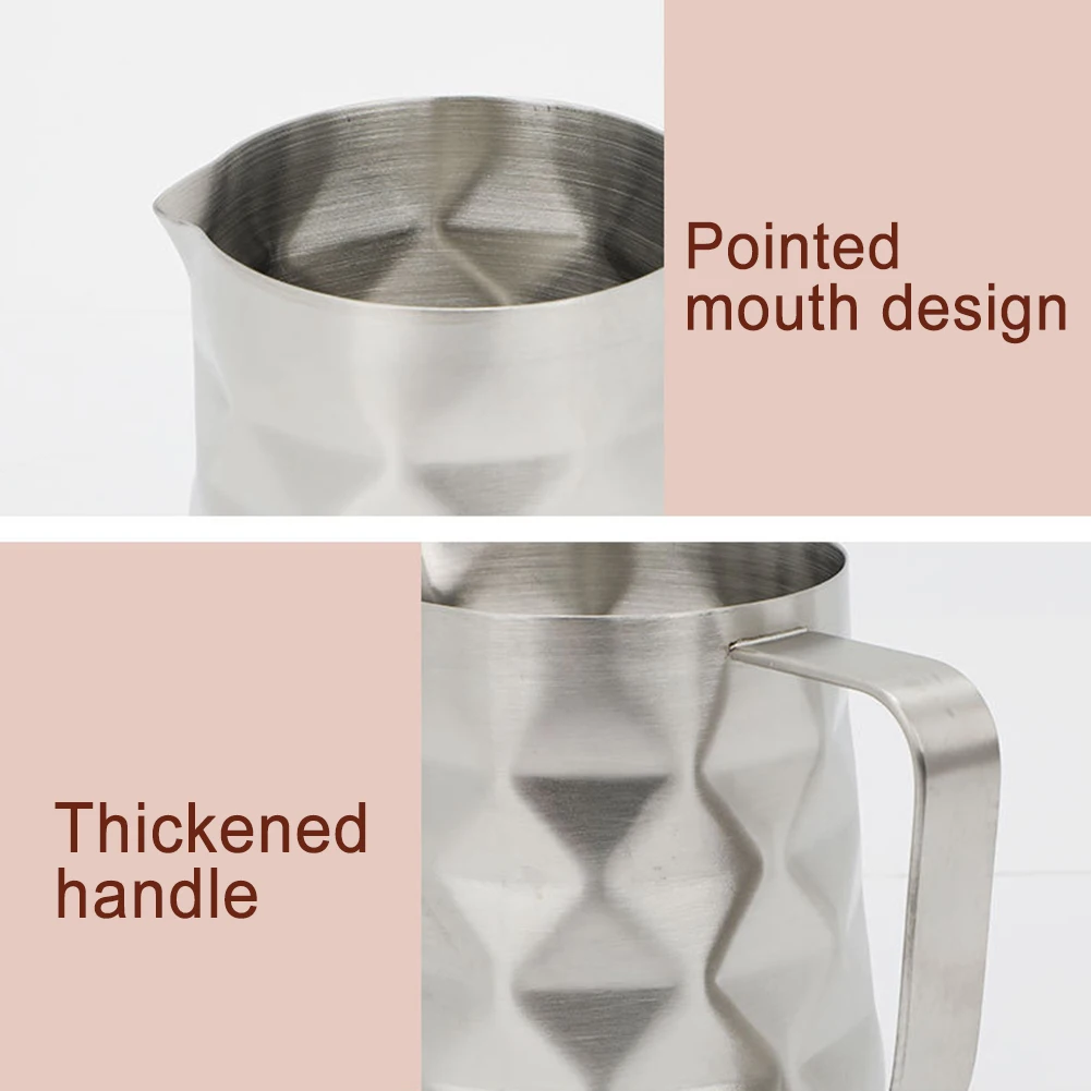 

350/600ml Stainless Steel Coffee Espresso Latte Milk Foam Frothing Pitcher Cup With Spout DIY Kitchen Coffee Tool Accessories