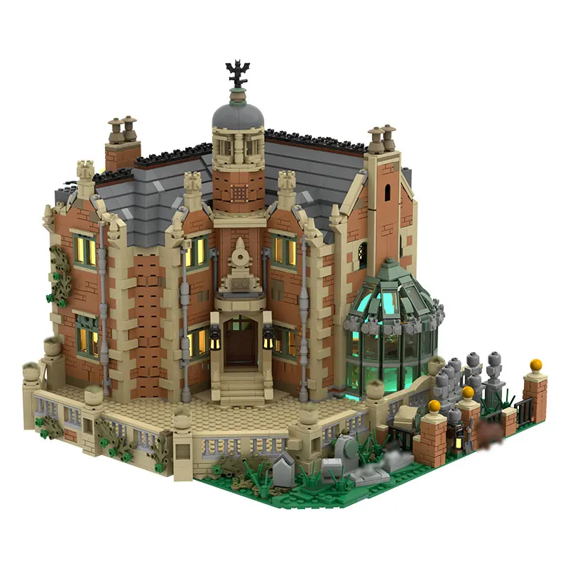 

The haunted mansion ghost house collection haunted ghost castle fit idea model streetview Building blocks bricks kid gifts