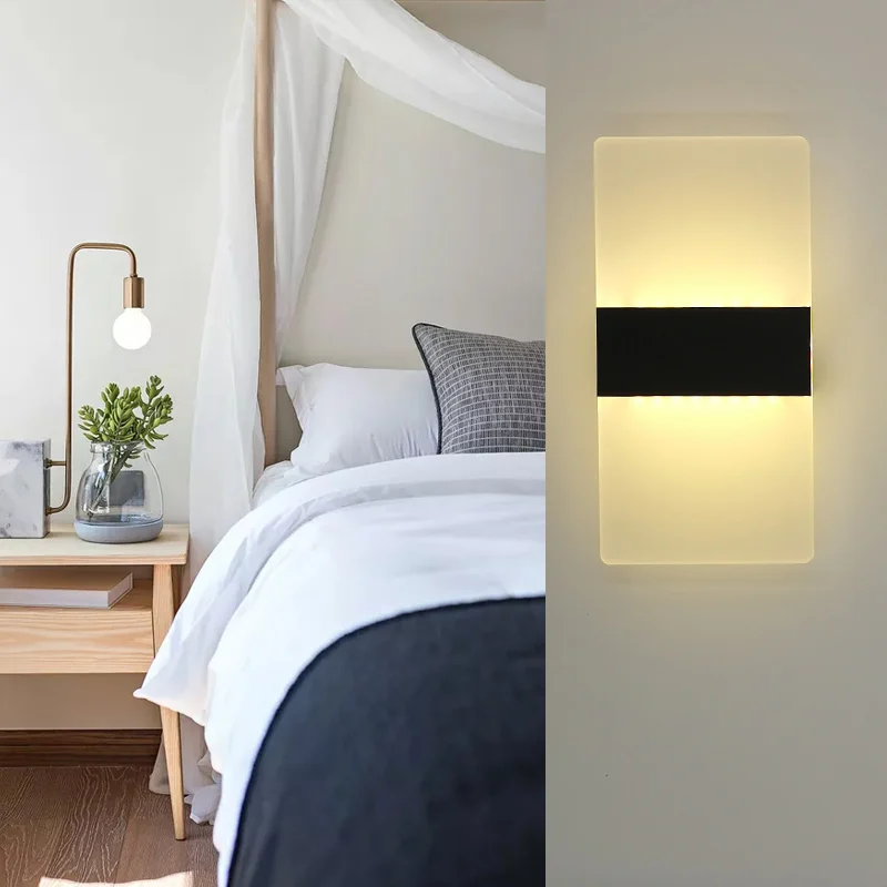 

LED Wall Light 220V 110V Bedroom Bedside Light Living Room Balcony Aisle Wall Lamp Corridor Wall Sconce Lamp