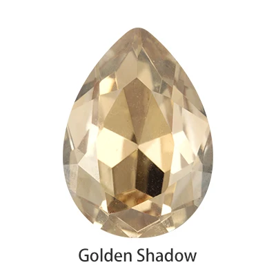 Golden Shadow Блестящие красочные слеза K9 стеклянные стразы стекло кристалл Pointback клей для страз на одежду ремесла Ювелирные изделия Аксессуары - Цвет: Golden Shadow