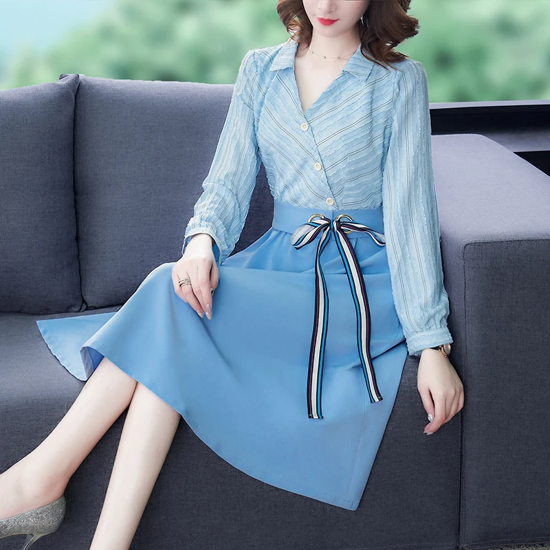 Офисная Женская стильная рабочая одежда элегантное платье для женщин длинный