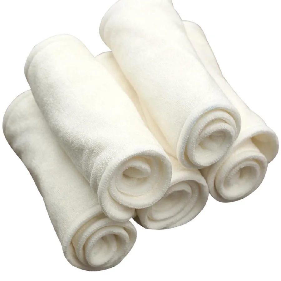 

4 layer Thicken Bamboo Insert For Baby Cloth Diaper Nappy Natural Bamboo Washable Reuse Thickening Superfine Bamboo Fiber