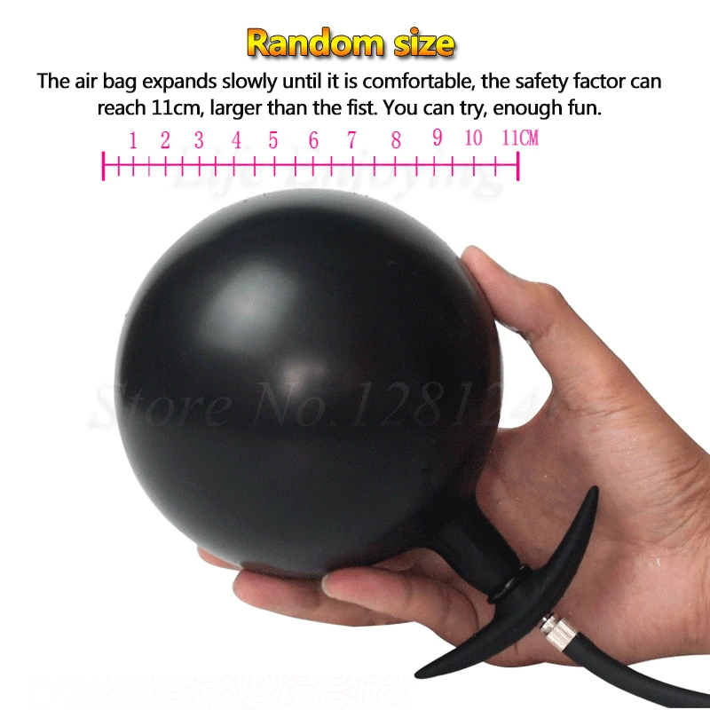 Надувная Анальная пробка Buttplug хвостовой фаллоимитатор Pump силиконовый
