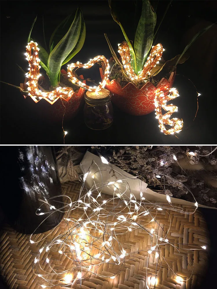 2M 5M 10M USB LED фотодержатель переходный огонь Фей на улице батарея операция венок рождество орнамент вечеринка свадьба рождество