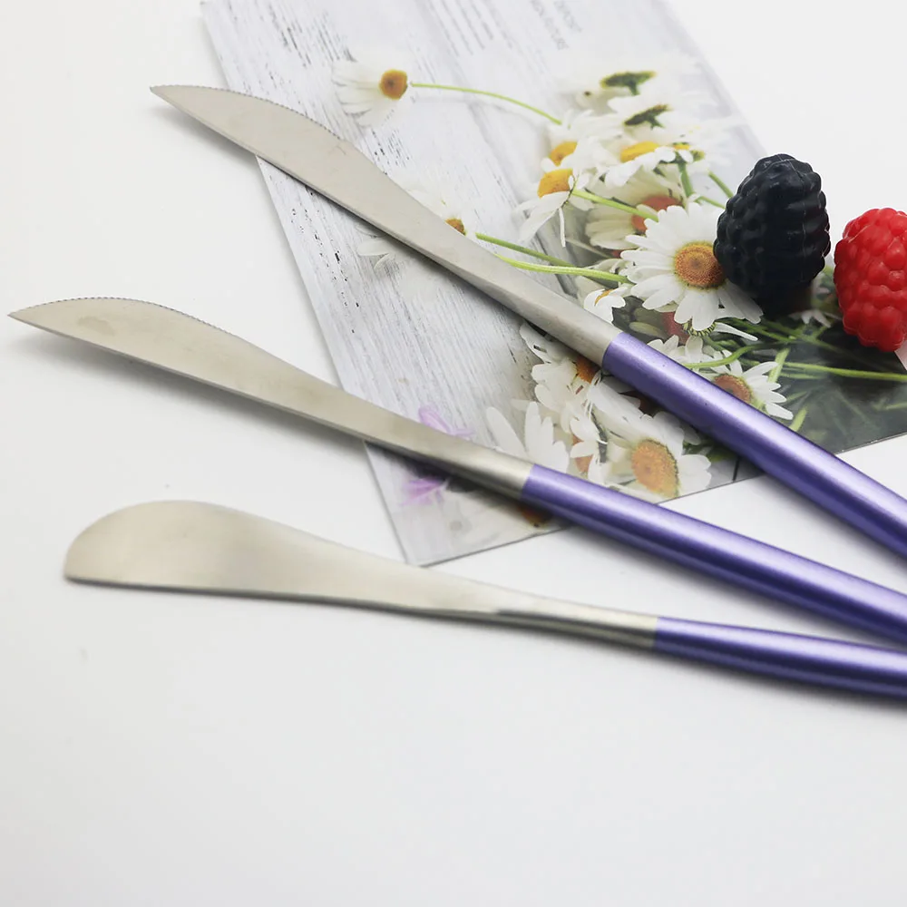 Столовые приборы из нержавеющей стали матовые столовые столовый нож ложка вилка